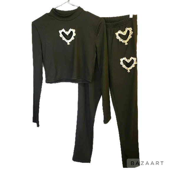 🆕️ Black & Blingy 2-Piece Set - Picture 2 of 15